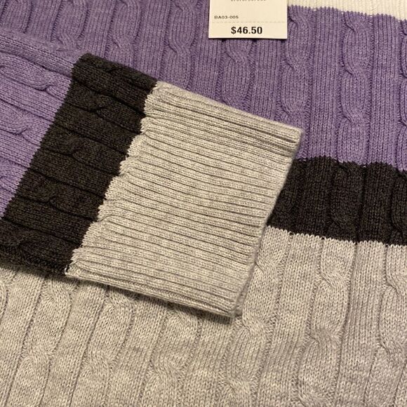 NWT Karen Scott Woman’s Striped Pullover Sweater - Picture 4 of 4